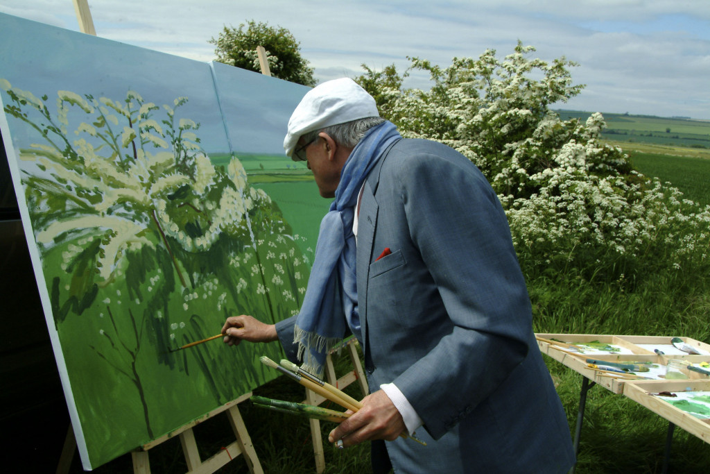 David Hockney painting "Woldgate Before Kilham" 2007 © David Hockney (Photo Credit: Jean-Pierre Goncalves De Lima)