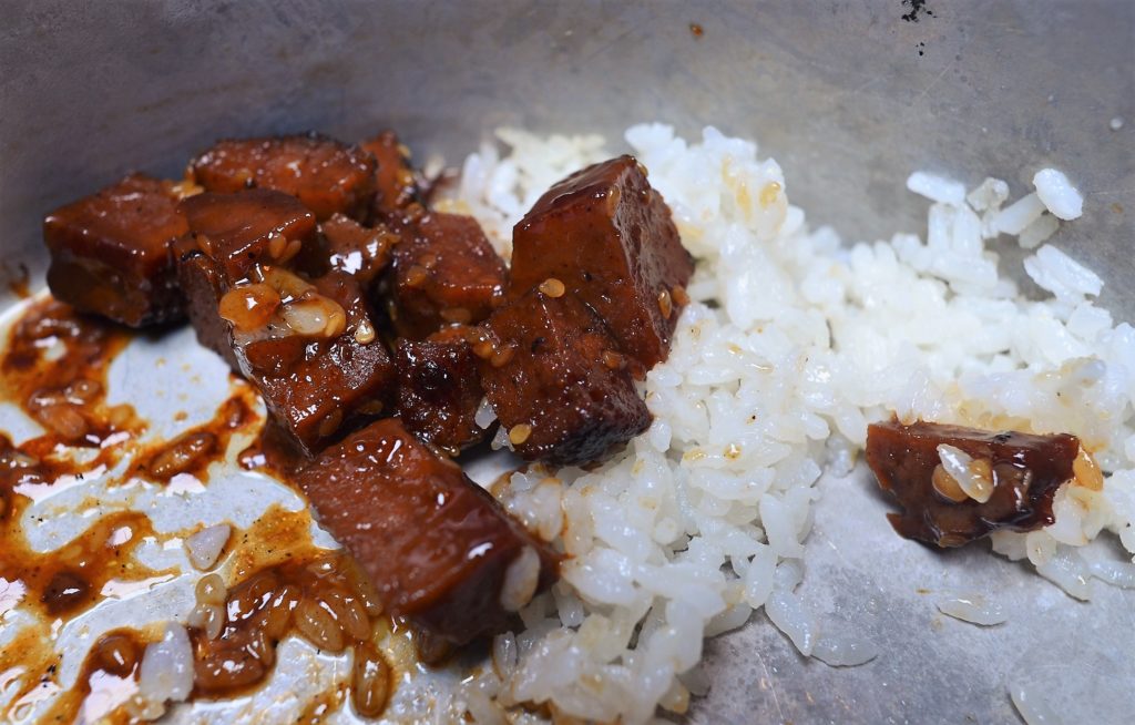 The Herbivorous Butcher's Korean Ribs with rice. (Photo Credit: Laura VanZandt)